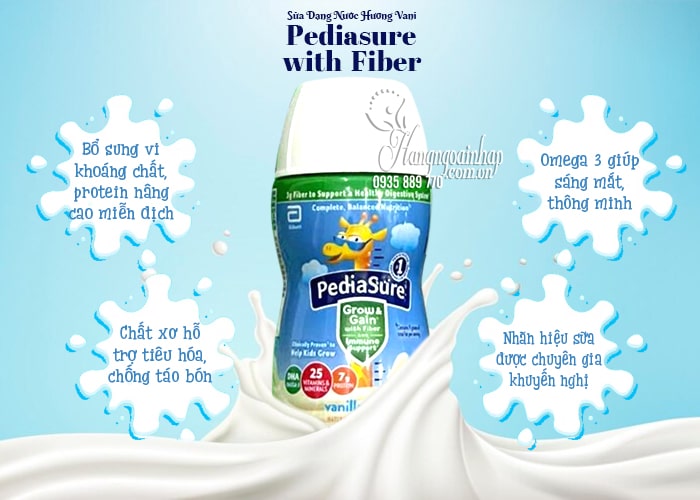 Sữa Pediasure with Fiber dạng nước hương vani của Mỹ 3