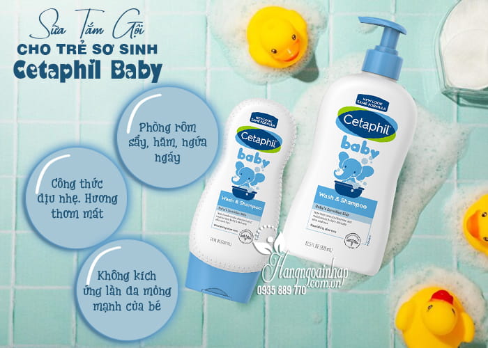 Sữa tắm gội Cetaphil Baby cho trẻ sơ sinh của Canada 45
