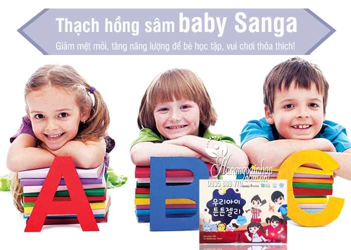 Thạch hồng sâm baby Sanga Hàn Quốc 14 gói x 20g chính hãng 1