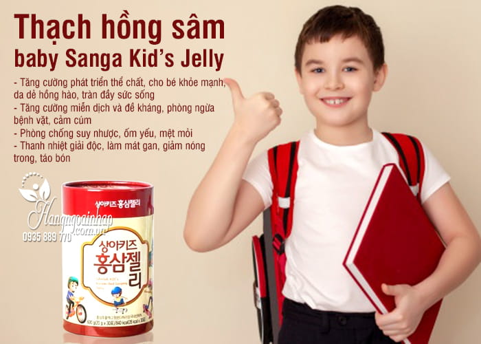 Thạch hồng sâm baby Sanga Kid’s Jelly 600g Hàn Quốc 8