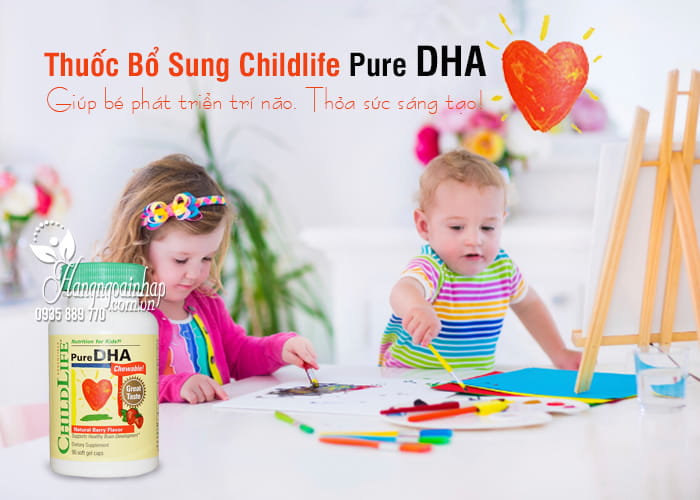 Thuốc Bổ Sung Childlife Pure DHA 250mg 90 Viên Của Mỹ 1