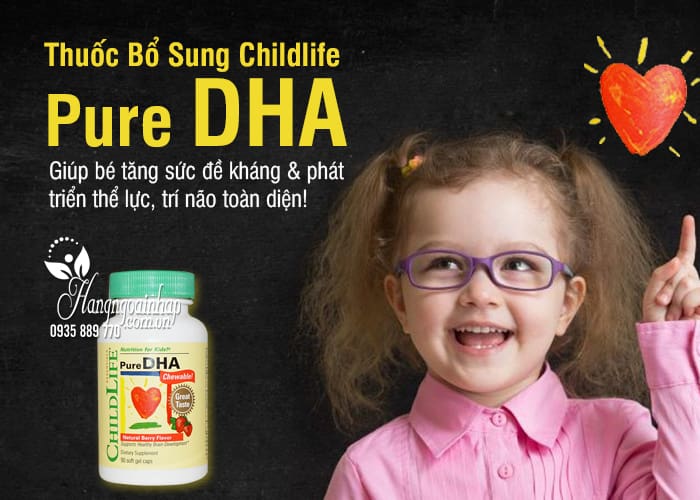 Thuốc Bổ Sung Childlife Pure DHA 250mg 90 Viên Của Mỹ 8