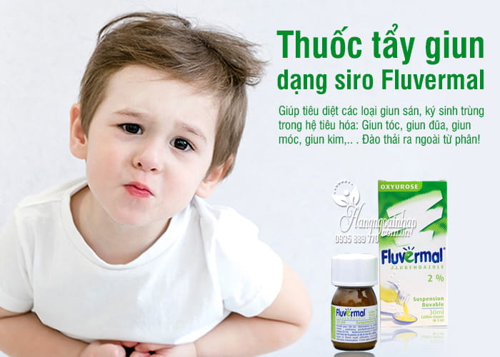 Thuốc tẩy giun Pháp Fluvermal 30ml dạng siro cho bé trên 2 tuổi 1
