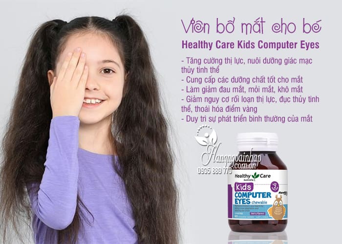 Viên bổ mắt cho bé Healthy Care Kids Computer Eyes 60 viên 8