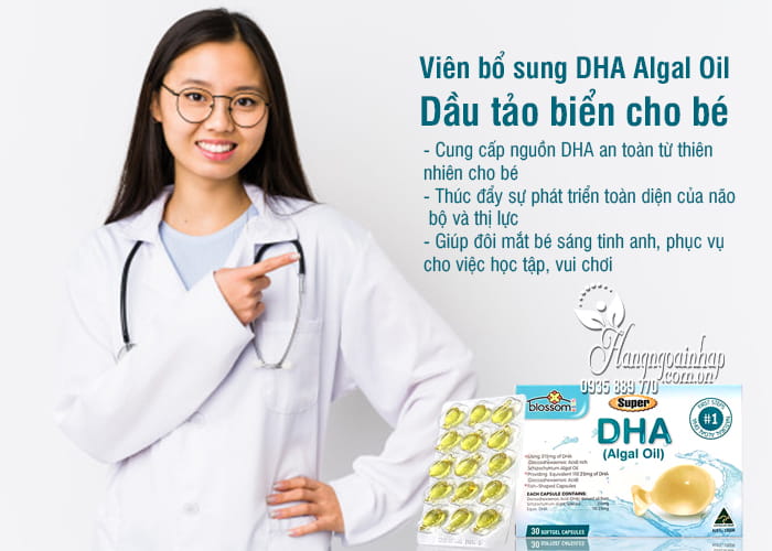 Viên bổ sung DHA Algal Oil - Dầu tảo biển cho bé từ 1 tuổi 4