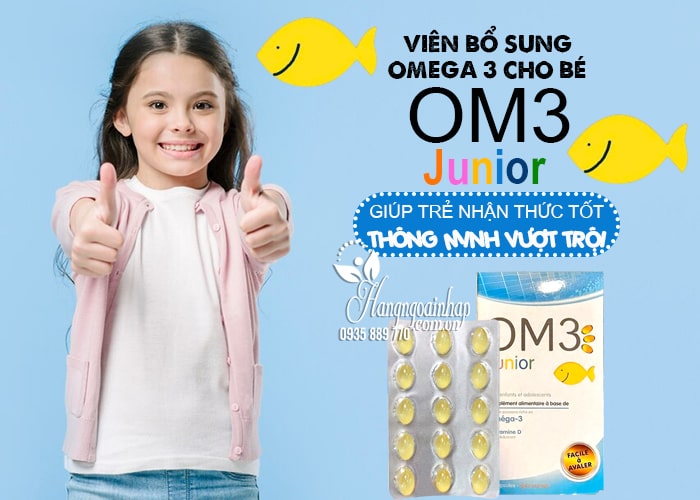 Viên bổ sung Omega 3 cho bé OM3 Junior 45 viên của Pháp 1