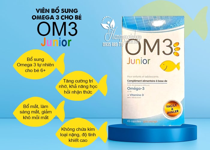 Viên bổ sung Omega 3 cho bé OM3 Junior 45 viên của Pháp 56