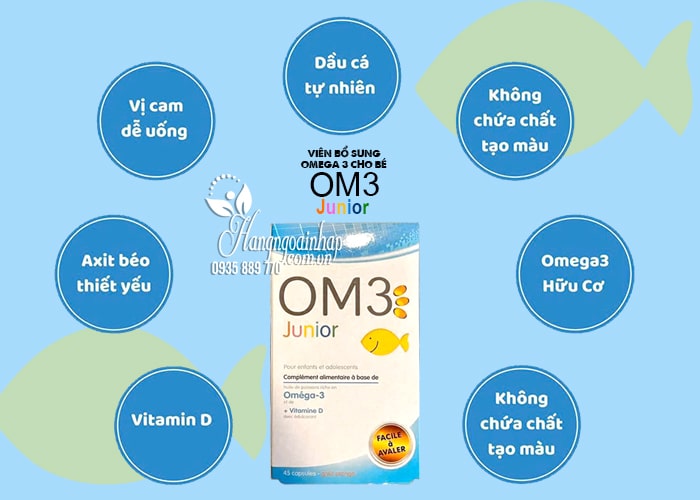 Viên bổ sung Omega 3 cho bé OM3 Junior 45 viên của Pháp 89