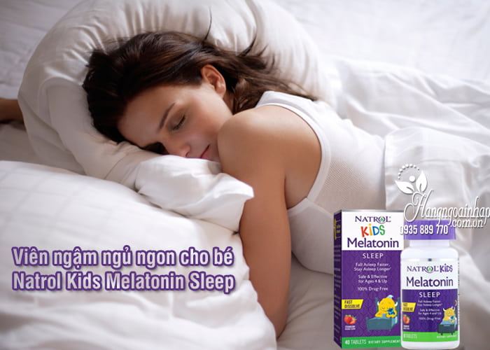 Viên ngậm ngủ ngon cho bé Natrol Kids Melatonin Sleep  1