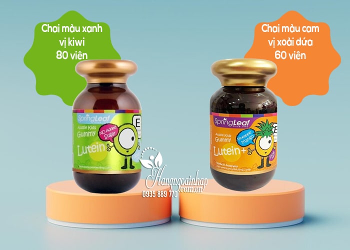 Viên nhai bổ mắt cho bé Spring Leaf Aussie Lutein Kids Gummy của ÚC7