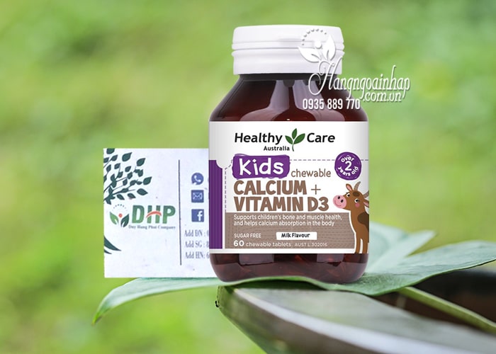 Viên nhai Calcium + Vitamin D3 Kids Chewable Healthy Care 2