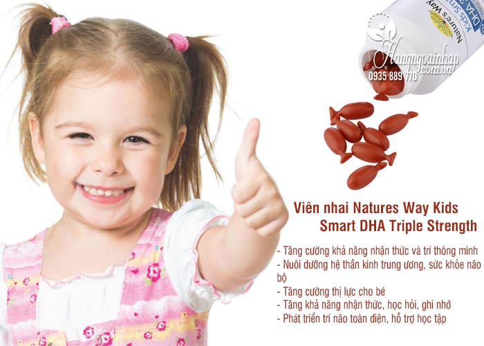 Viên nhai Natures Way Kids Smart DHA 300mg Triple Strength 1