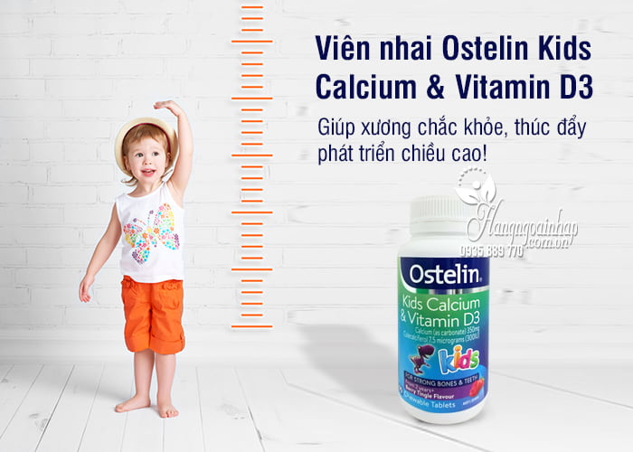 Viên nhai Ostelin Kids Calcium & Vitamin D3 cho bé 90 viên 1