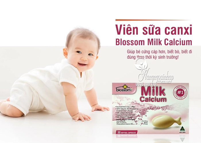 Viên sữa canxi Blossom Milk Calcium của Úc cho trẻ sơ sinh 1