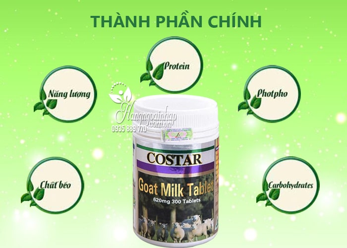 Viên sữa dê Costar Goat Milk Tablet 620mg của Úc 300 viên 33