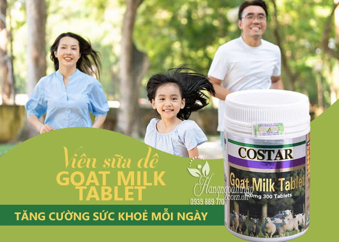Viên sữa dê Costar Goat Milk Tablet 620mg của Úc 300 viên 12
