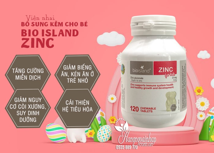 Viên nhai bổ sung kẽm cho bé Bio Island Zinc 120 viên của Úc 13