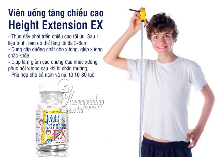 Viên uống tăng chiều cao Height Extension EX 300mg Nhật Bản 9