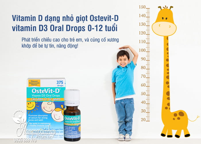 Vitamin D dạng nhỏ giọt Ostevit-D vitamin D3 Oral Drops 0-12 tuổi 7