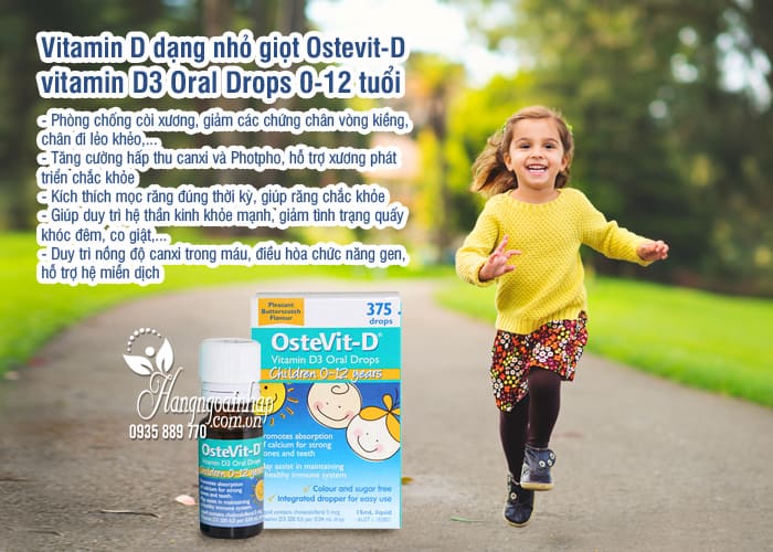 Vitamin D dạng nhỏ giọt Ostevit-D vitamin D3 Oral Drops 0-12 tuổi 3