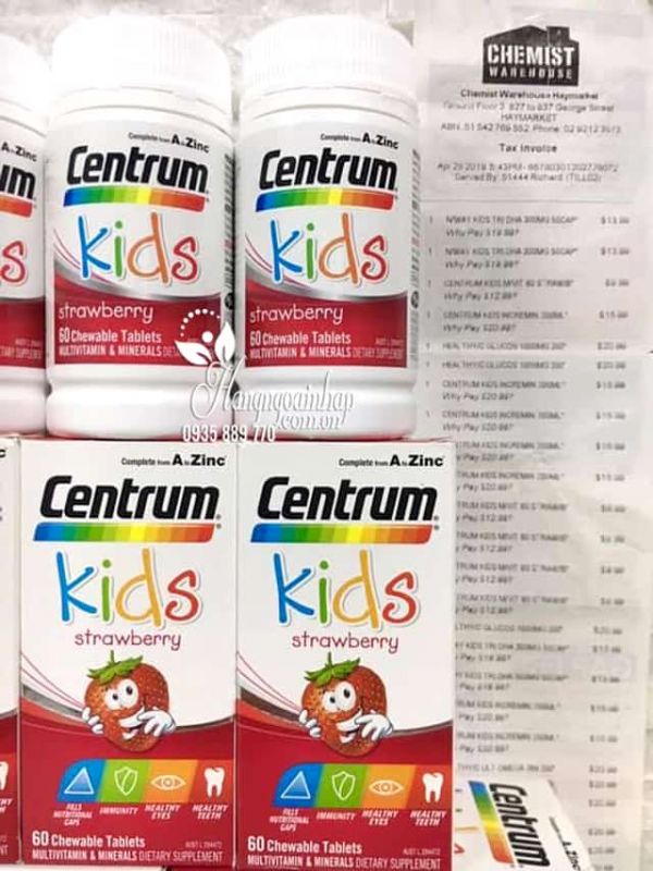 Vitamin tổng hợp cho trẻ em Centrum Kids Strawberry 60 viên 1