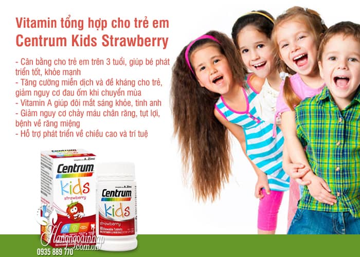 Vitamin tổng hợp cho trẻ em Centrum Kids Strawberry 60 viên 7