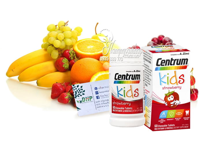 Vitamin tổng hợp cho trẻ em Centrum Kids Strawberry 60 viên 2