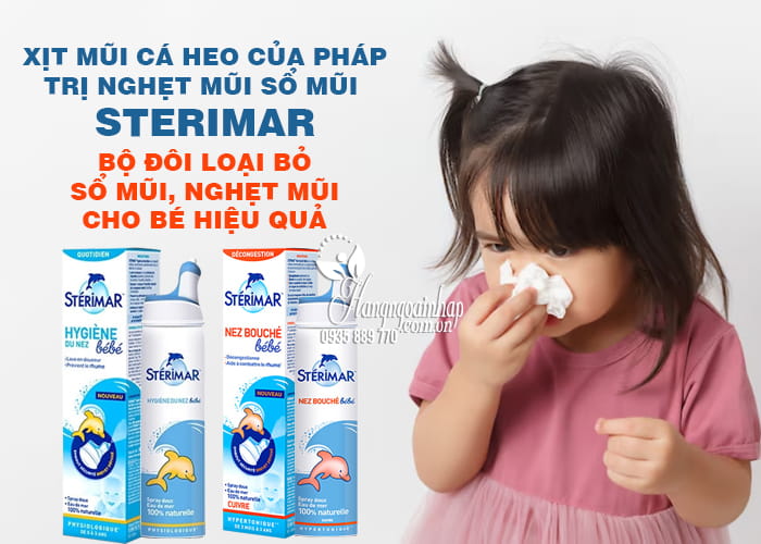 Xịt mũi cá heo của Pháp Sterimar trị nghẹt mũi sổ mũi 12