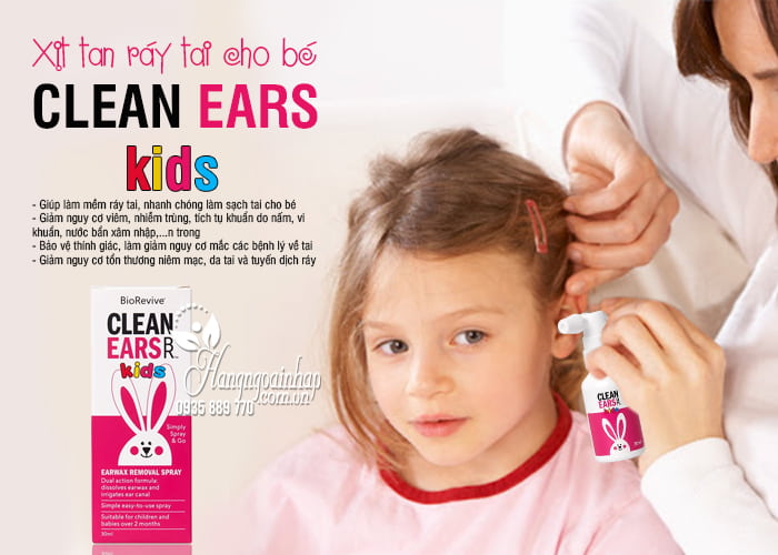 Xịt tan ráy tai cho bé Clean Ears Kids 30ml của Úc 9