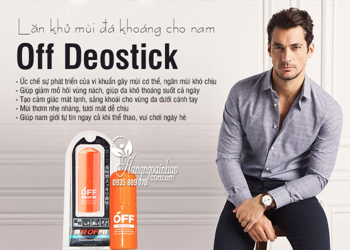 Lăn khử mùi đá khoáng Off Deostick cho nam, nội địa Nhật 9