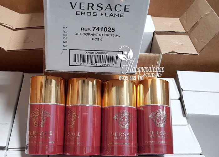 Lăn khử mùi nước hoa nam Versace Eros Flame 75ml màu đỏ 4