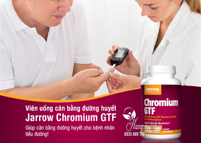 Viên uống cân bằng đường huyết Jarrow Chromium GTF 200mcg 1