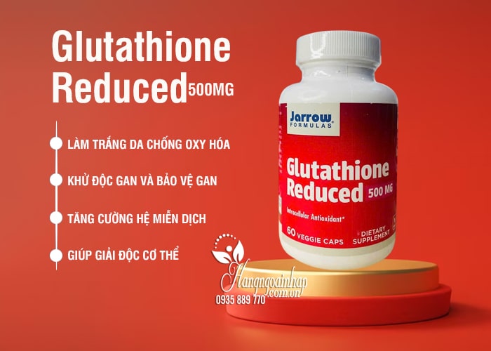 Glutathione Reduced 500mg-Làm trắng da chống lão hóa 56