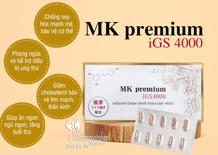 MK Premium IGS4000 của Nhật Bản 30 viên hỗ trợ ung thư 354