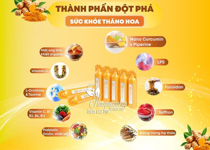 Nước nghệ nano Xlab Curcumin Ukon LPS Fucoidan Nhật Bản  6