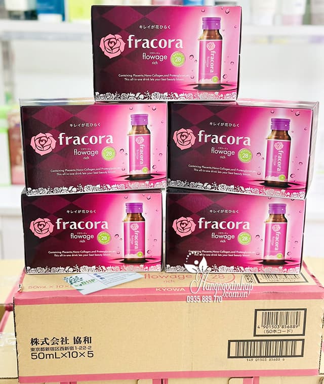 Nước uống đẹp da Fracora Flowage Rich của Nhật Bản 10 chai 73