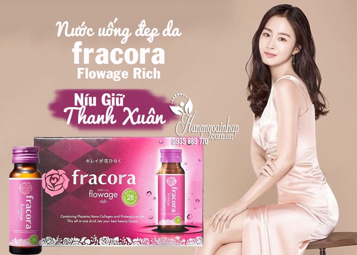 Nước uống đẹp da Fracora Flowage Rich của Nhật Bản 10 chai 12