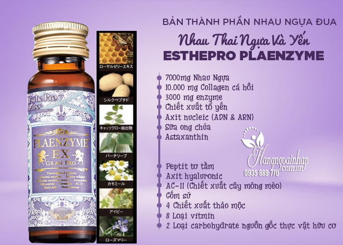 Nước Uống Nhau Thai Ngựa Và Yến EsthePro Plaenzyme q1