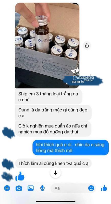 Nước uống trắng da tế bào gốc Xlab Placenta White Up 10 chai 8