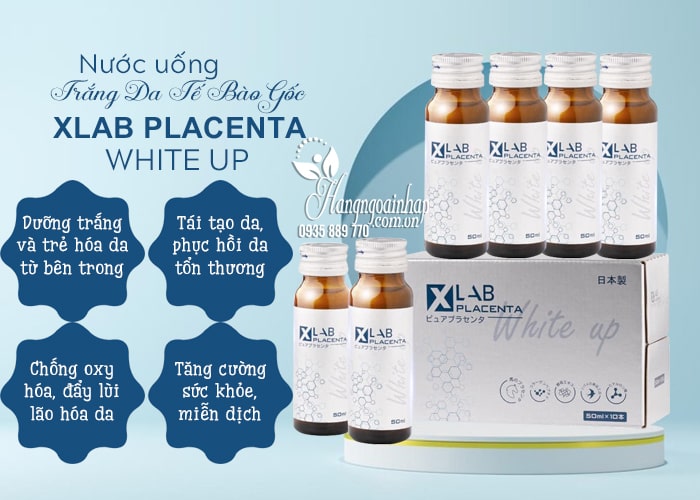 Nước uống trắng da tế bào gốc Xlab Placenta White Up 10 chai 7