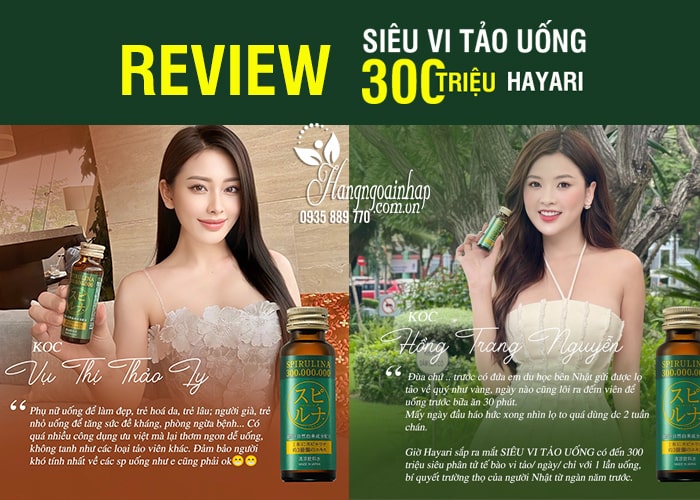 Siêu vi tảo uống Spirulina 300 triệu Hayari của Nhật Bản 9