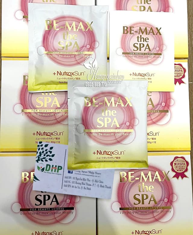 Bột tắm trắng Be-Max The Spa Bath Powder Nhật Bản hộp 12 gói 34