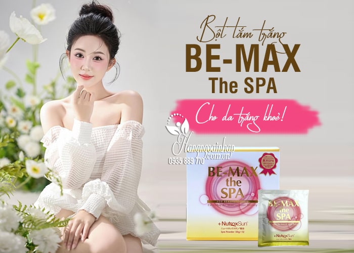 Bột tắm trắng Be-Max The Spa Bath Powder Nhật Bản hộp 12 gói 23