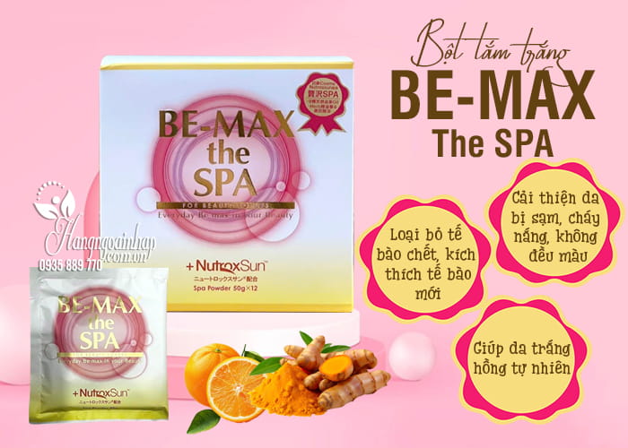 Bột tắm trắng Be-Max The Spa Bath Powder Nhật Bản hộp 12 gói 67