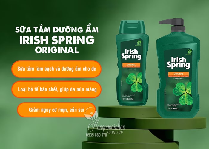 Sữa Tắm Dưỡng Ẩm Irish Spring Original Của Mỹ 532ml 34