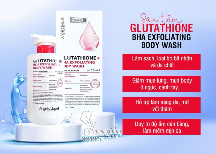 Sữa tắm Glutathione BHA Exfoliating Body Wash 500ml Hàn Quốc 78