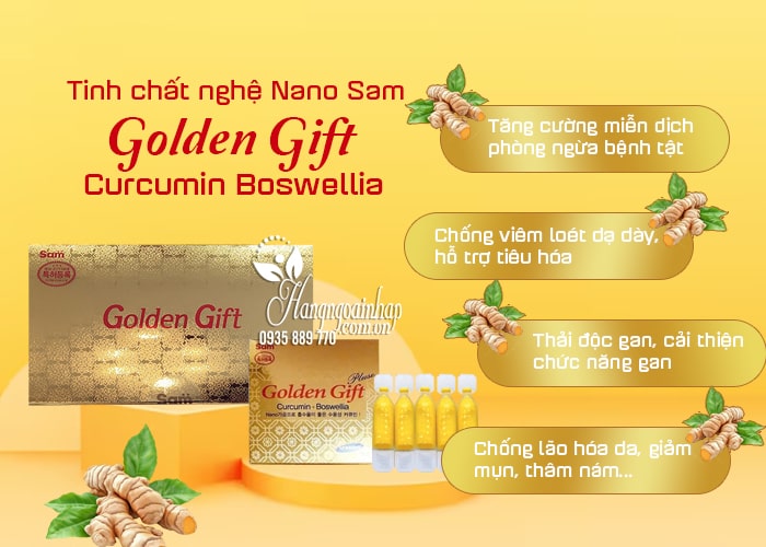 Tinh nghệ nano Sam Golden Gift Curcumin Boswellia Hàn Quốc  5