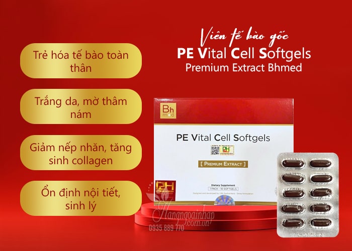 Viên tế bào gốc PE Vital Cell Softgels Premium Extract 10 viên 7