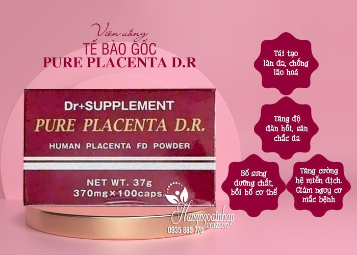 Viên uống tế bào gốc Pure Placenta D.R 100 viên Nhật Bản 3