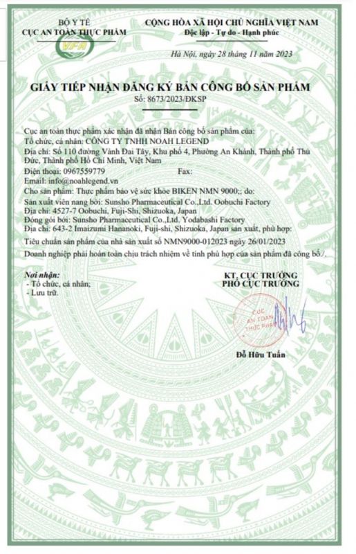 Viên uống trẻ hóa tế bào Biken NMN 9000 hộp 90 viên chính hãng